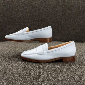 Vionic Sellah II Leather Penny Loafers Women 6.5 Light Blue classic office